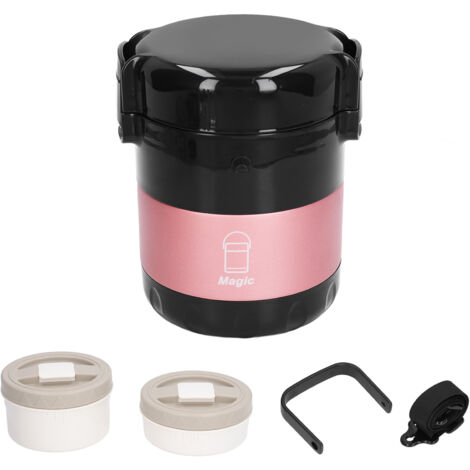 Isolierte Edelstahl-Trinkflasche (1,9 l) – Tragbar mit Schultergurt, ideal für Schule/Büro – Rosa