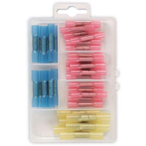 Isolierte elektrische Klemmen mit wärmeschrumpfenden Verlängerungskabeln – 36er-Pack – Kabelquerschnitte 0,5 bis 6 mm² – Perfekte Abdichtung
