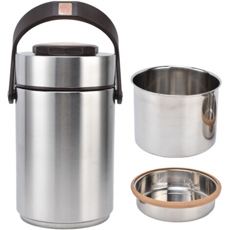 Isolierte Lunchbox aus Edelstahl 304, 2300 ml, tragbar und auslaufsicher – ideal für Mittagessen oder Picknick