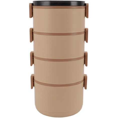 Isolierte Lunchbox aus Edelstahl 304, 4-lagig, auslaufsicher, ideal für Camping, Büro, Schule, Picknicks und Reisen.