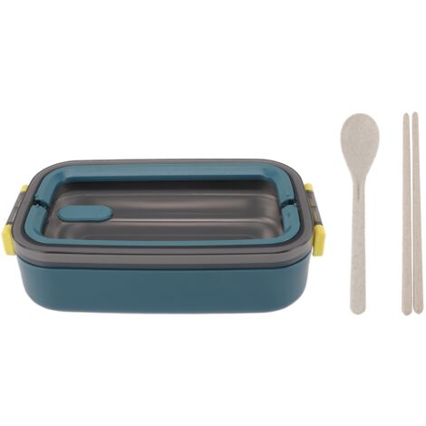 Isolierte Lunchbox aus Edelstahl 304, auslaufsicher und stilvoll in Blau, ideal für Schüler und Büroangestellte.