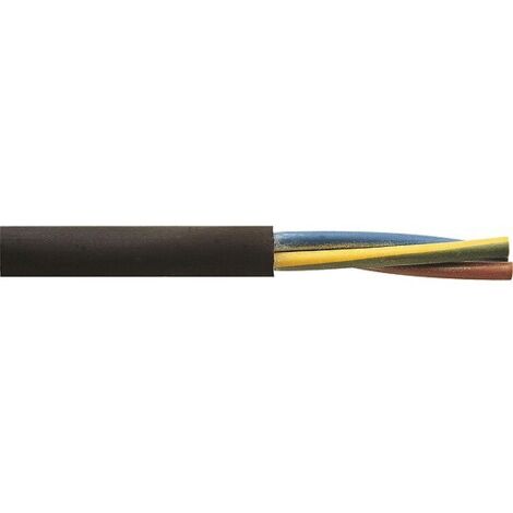 Isolierte Starkstromleitung H05RR-F, 5 G x 1,5 mm² schwarz - Rolle 50 m