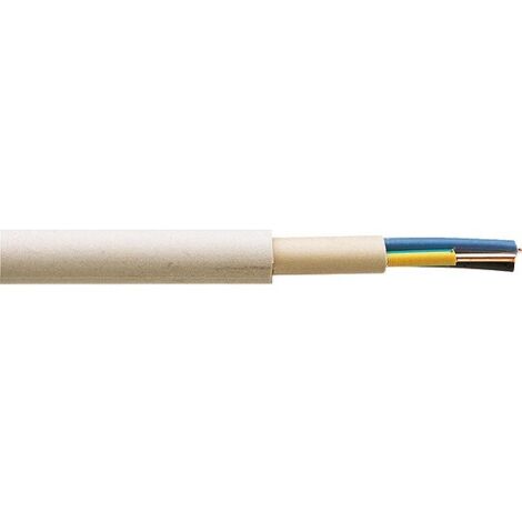 Isolierte Starkstromleitung, NYM-J, 4 x 2,5 mm² grau - Rolle 100 m