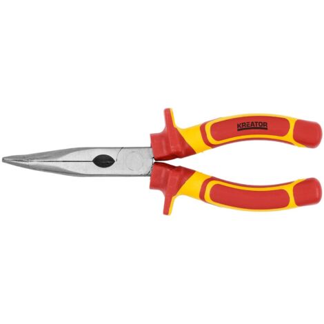Isolierte Zange mit langem gebogenem Kopf 200 mm Kreator