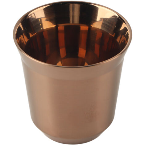 Isolierter 80-ml-Kaffeebecher aus Edelstahl 304, doppelwandig und hitzebeständig, ideal für Camping und Picknicks, roségoldfarben