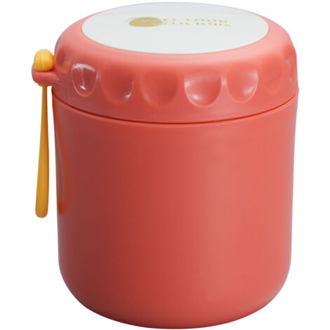 Isolierter Edelstahl-Vorratsbehälter, luftdicht und auslaufsicher, ideal für Zuhause, Büro oder Schule, Farbe: Rot.