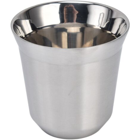 Isolierter Kaffeebecher (80 ml) aus Edelstahl 304, ideal für Camping und Picknicks, hitzebeständig, Originalfarbe.