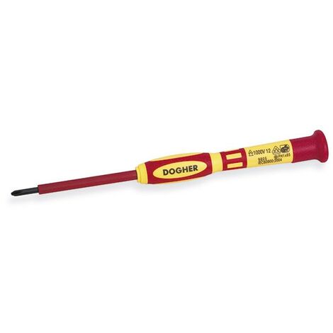 Isolierter Schraubendreher, VDE 1000V, präzision, PH0x65 mm  DOGHER 366-PH0-065