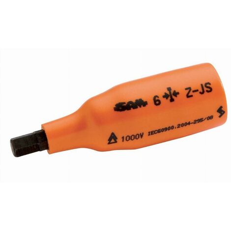 Steckschlüssel für isolierte Schraubendreher 3/8 Innensechskant 7 mm SAM - ZJS7