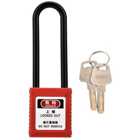 Isoliertes Industriesicherheitsschloss mit langem Lichtbogen für Lockout/Tagout-Verfahren und Versiegelung