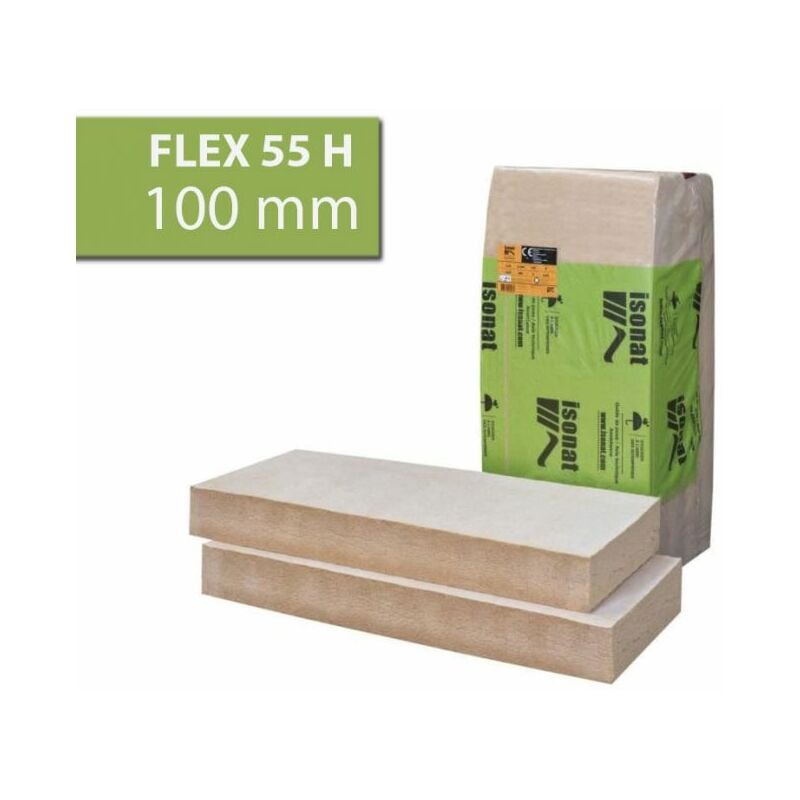 Isonat - FLEX55 plus L58 Panneau fibre de bois 100mm format : 580x1220 - paquet(s) de 4,25 m²