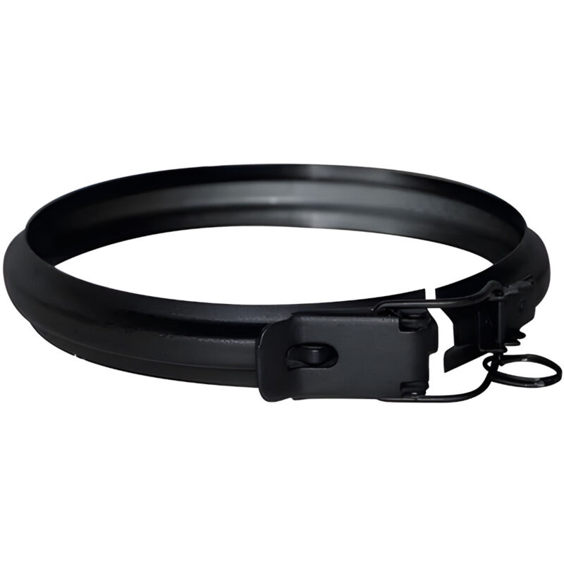 Raccord poêle à granulés étanche apollo pellets - Diamètre 80/125 - Bride de sécurité - Noir mat - Joncoux