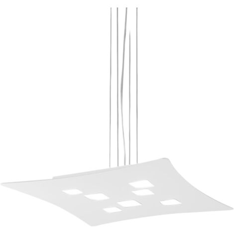 ISOTTA S - LAMPADARIO A SOSPENSIONE 10LUCI ATTACCO GX53 BIEMISSIONE BIANCO