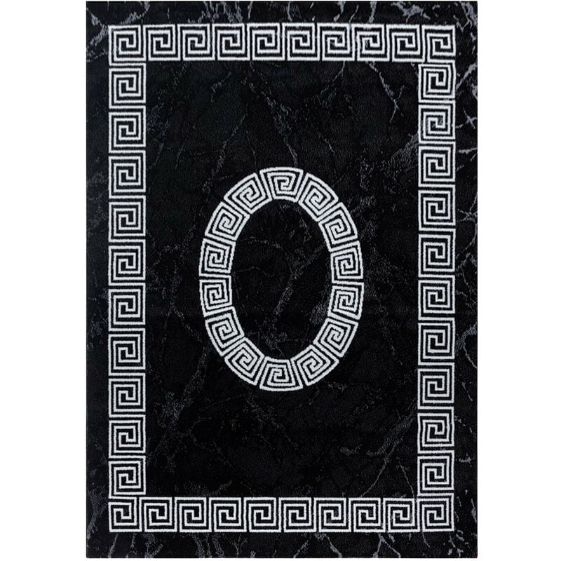 Plus - ispa - Tapis Baroque (Noir - 80x150cm)