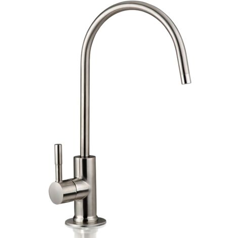 iSpring GA1-BN Rubinetto ad Osmosi Inversa per Impieghi Gravosi Senza Piombo per Sistemi di Filtrazione dell'Acqua Potabile RO, Nichel Spazzolato