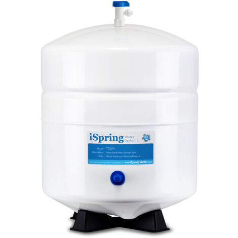 iSpring T32M Réservoir sous Pression pour Osmose Inverse, 4 Gallons, Vanne 1/4" Incluse