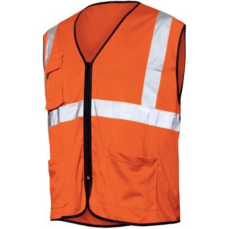 Issaline 01265-032 Gilet Da Lavoro Mesh Perforated Arancio M/L