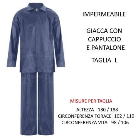 Issaline 01700-040 Completo Da Lavoro Giacca Pantalone Blu L