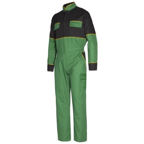 Issaline 7070-027 Salopette de Travail Bicolore Vert/Noir M