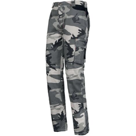 Issaline 8029NB-014 Pantalone Da Lavoro Zip Mimetico Grigio XL