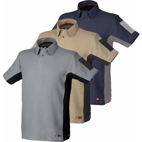 STARTER Issaline 8170 - Polo Trabajo Stretch, Cómodo y Resistente Beige - NegroXXLXXL Beige - Negro