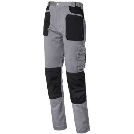 Issaline 8730B-080 Pantalone Da Lavoro Stretch Grigio/Nero M