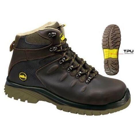 Issaline Calzature Da Lavoro Alte 45 Falcon Marrone Scuro
