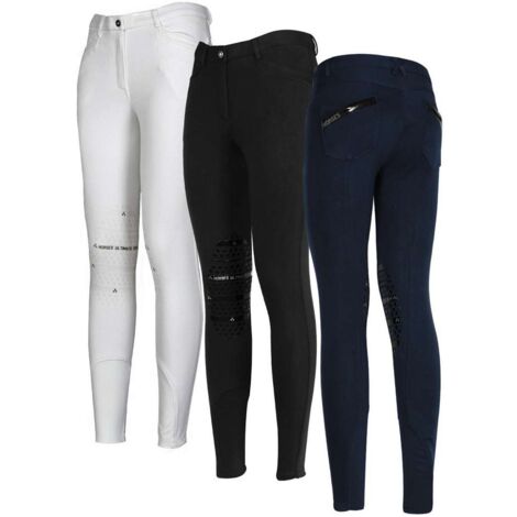 ITA 38, Noir: Pantalon en coton extensible pour femme modèle Irene Woven