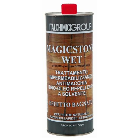Italchimici magicstone wet 1lt impermeabilizzante idro oleo repellente trasparente a solvente effetto bagnato