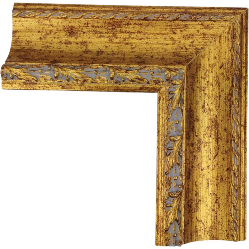 Italia cornici Cadre mural en bois pour tableaux avec cadre couleur or 50x70 cm fabriqué en Italie
