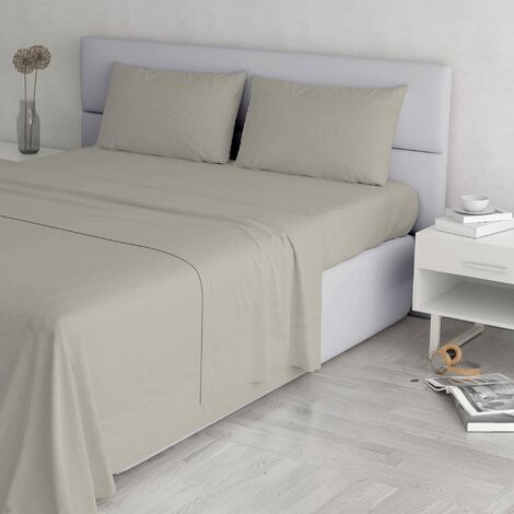 Italian bed Linen Cl El Grigio 2Pst Completo Letto, Microfibra, Chiaro, Matrimoniale, 240 x 270 cm, 4 unità