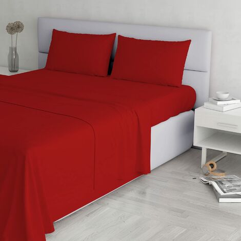 Italian bed Linen Cl El Rosso 2Pst Completo Letto, Microfibra, Matrimoniale, 240 x 270 cm, 4 unità