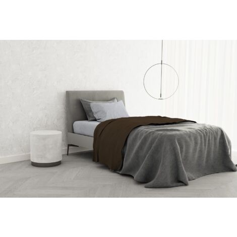 Italian Bed Linen Completo letto 100% Cotone TRENDY CHIC, Singolo, Cioccolato