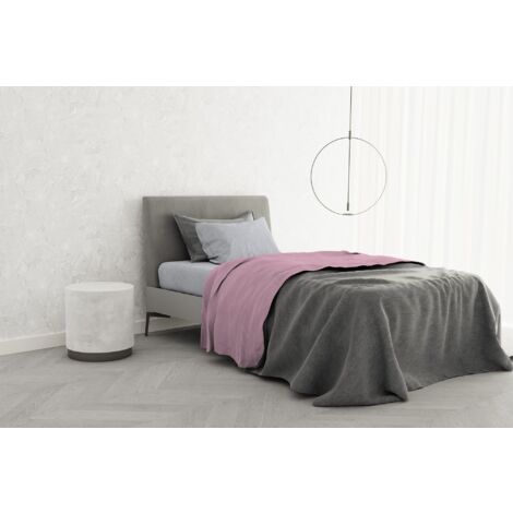 Italian Bed Linen Completo letto 100% Cotone TRENDY CHIC, Singolo, Rosa