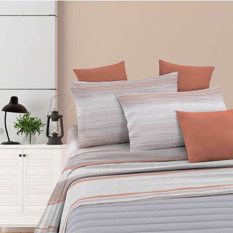 Italian Bed Linen Completo letto Athena, DAMOUR ROSA, 2 Posti