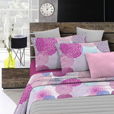 Italian Bed Linen Completo Letto, Microfibra, soffioni, Matrimoniale, 3 unità