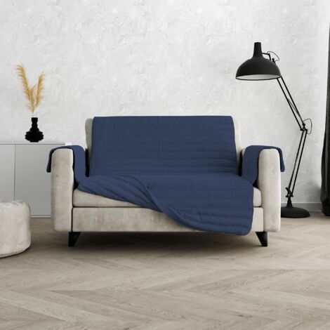 Italian Bed Linen Copridivano antiscivolo e waterproof cozy, Blu Scuro 2 Posti