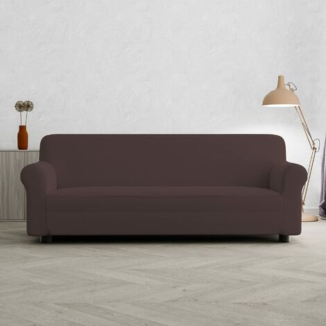 Italian Bed Linen Copridivano Bielastico PRETTY estensibile Marrone 3 Posti
