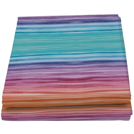 Italian Bed Linen Fantasy Rainbow Telo Copritutto Stampato 1 Posto, Microfibra