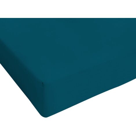 Italian Bed Linen Max Color Lenzuolo sotto a 1 Piazza e Mezza, 100% Cotone, Verde Petrolio, 1 Posto e Mezzo