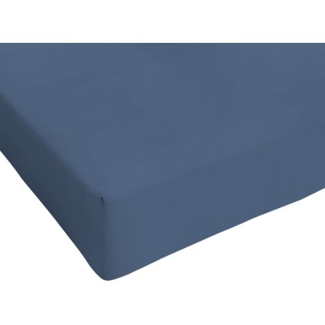 Italian Bed Linen Max Color Lenzuolo sotto, Avio, 2 Posti