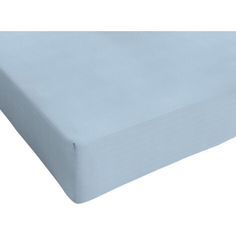 Italian Bed Linen Max Color Lenzuolo sotto Matrimoniale, 100% Cotone, Azzurro, 2 Posti