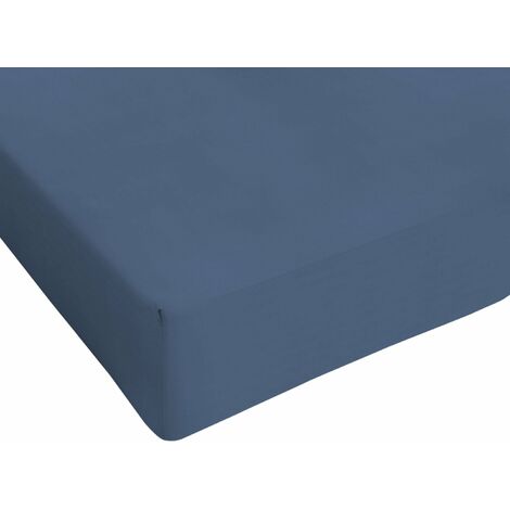Italian Bed Linen Max Color Lenzuolo sotto Matrimoniale Maxi, 100% Cotone, Avio, 2 Posti Maxi