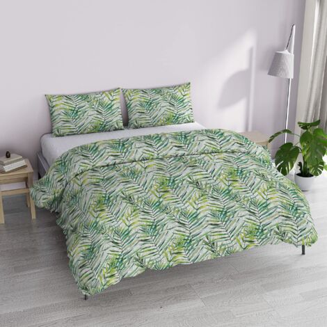 Italian Bed Linen MB HOME BASIC Parure Copripiumino “Dafne”, Matrimoniale, Honolulu