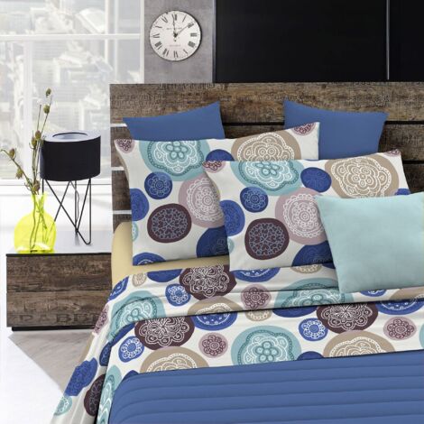 Italian Bed Linen MB Home Italy Fantasy Completo Letto, Microfibra, Murrine, Singolo, 3 unità