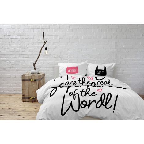 Italian Bed Linen Parure Copripiumino Shine in Stampa Digitale, Made in Italy, 100% Cotone, Shine 07, 2 Posti