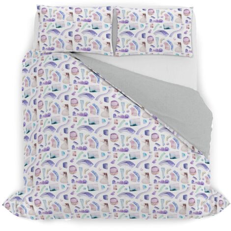 Italian Bed Linen Parure copripiumino Watercolor, 11, Matrimoniale
