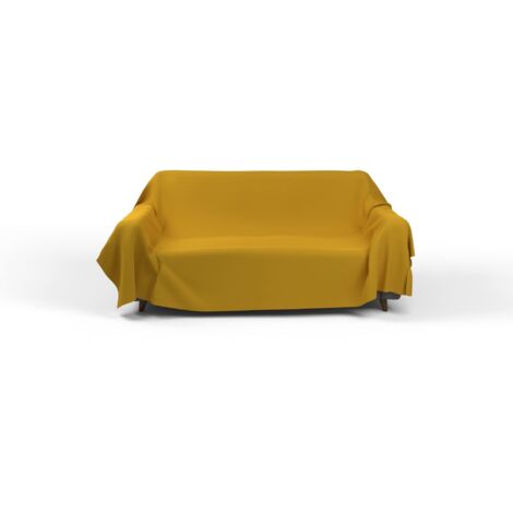 Italian Bed Linen Telo copritutto MAX COLOR tinta unita, Senape, 270x300cm