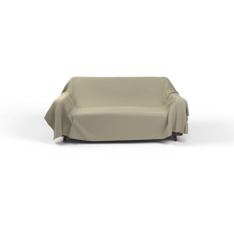 Italian Bed Linen Telo copritutto MAX COLOR tinta unita, Tortora, 170x300cm
