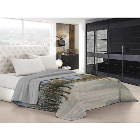 Italian bed Linen Trapuntino Estivo in Microfibra con Stampa in Digital a Copertura Totale, SD30, 2 Posti